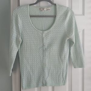 Prima aqua 3/4 summer sweater size m